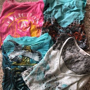 Affliction Tops size medium.
